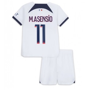 Paris Saint-Germain Marco Asensio #11 Koszulka Wyjazdowych Dziecięca 2023-24 Krótki Rękaw (+ Krótkie spodenki)